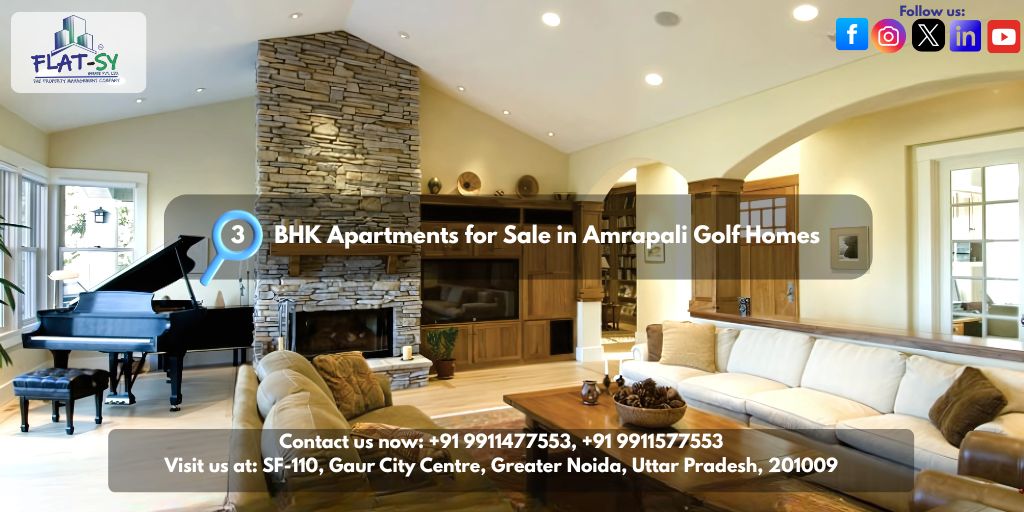 3 BHK Apartments for Sale in Amrapali Golf Homes
