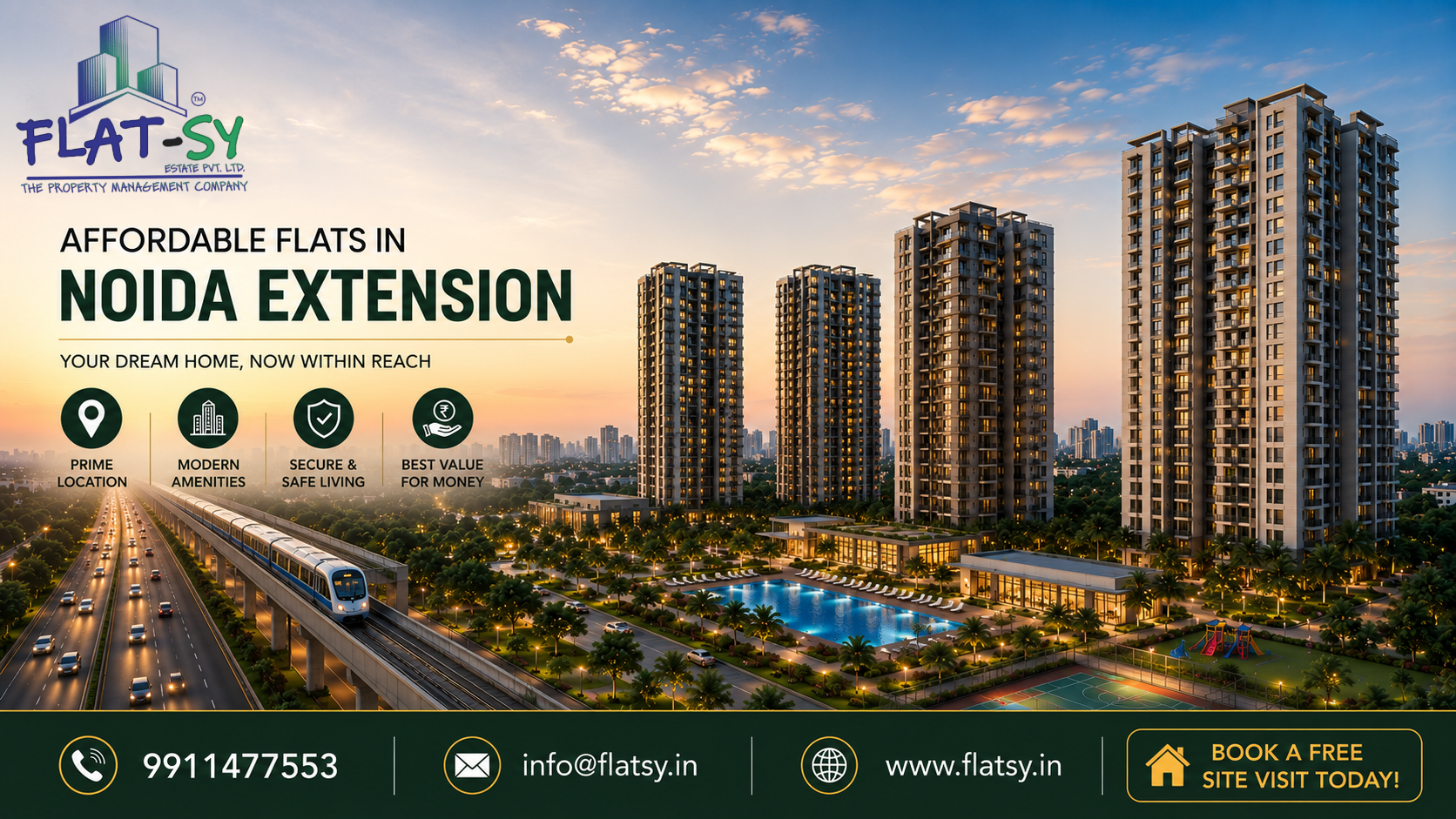 Affordable Flats in Noida Extension by Flatsy.