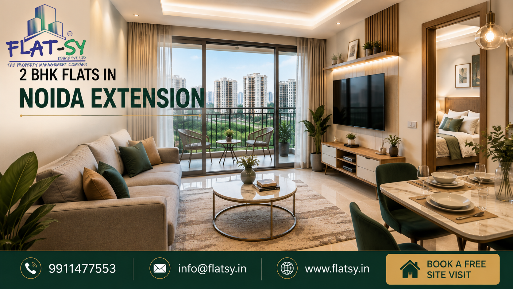 2 BHK flats in Noida Extension. 